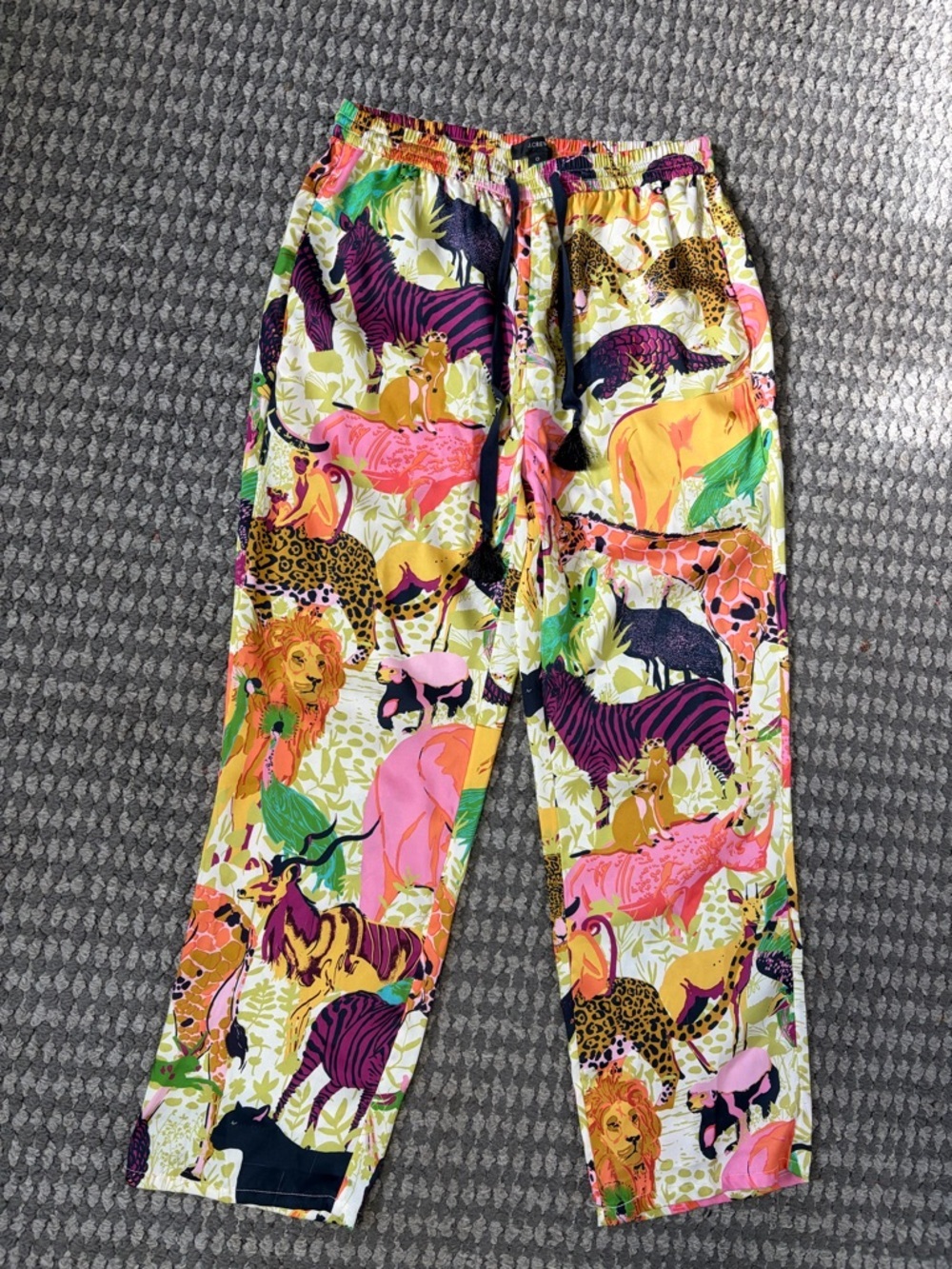 J Crew Vibrant Safari Animal Print Pants - Multicolor 0 - Picture 12 of 13
